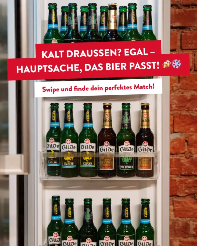 Winter ist Glühwein-Saison? Nicht mit uns! 🍻

Ob dick eingepackt unterwegs oder gemütlich zu Hause – Hauptsache, das Bier passt zum Moment. Von klassisch bis malzig, von leicht bis kräftig: Für jede Gelegenheit gibt’s das perfekte Gilde! ⁠😋

Swipe durch und finde dein Winter-Match! Welches Gilde gehört für dich zur kalten Jahreszeit? Schreib’s in die Kommentare! 💬

#dasgildet #meingilde #biergenuss