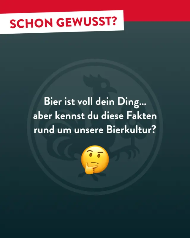 Bierkultur: Mythen & Fakten, die du kennen musst 🍺

Von kuriosen Prüfmethoden über heiße Eisen im Bier bis zum berühmten Bierbauch... in unserer Bierkultur steckt so einiges, was du garantiert noch nicht wusstest.

👉 Swipe durch die Slides & verrat uns in den Kommentaren: Welcher Fakt oder Mythos hat dich am meisten überrascht? 🤔

#dasgildet #meingilde #gilde #gildebrauerei #hannoverliebt #bierkultur #bierwissen #prost