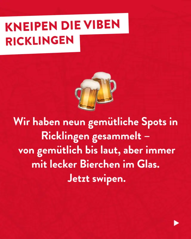 Ricklingen hat mehr Kneipen als Ausreden, kein Bier zu trinken. 🍺

Vom Vereinsheim bis zum Dönerladen – überall läuft Gilde, und genau das ist der Vibe, den wir feiern.

#kneipendieviben #kneipen #bier #meingilde #dasgildet