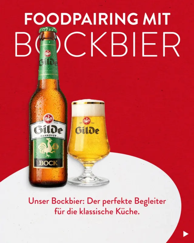 Wenn’s draußen eisig ist, bringt dich unser würziges Bockbier nach vorn. 🍺
Rein in die Slides, um zu sehen, mit welchen Gerichten es in der Küche am besten matcht. 🥔 🧀🍖🍮
Abgeholt? Dann ran an Herd und Kühlschrank! 🥄 
#bockbier #meingilde #dasgildet #hannover