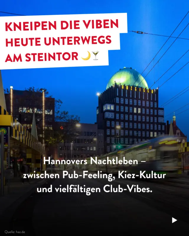Steilgehen am Steintor. Heiße Tanzflächen und kultige Bars sorgen hier für epische Nächte. 🌙✨
#dasgildet #meingilde #hannover #kneipenliebe #gildeunterwegs