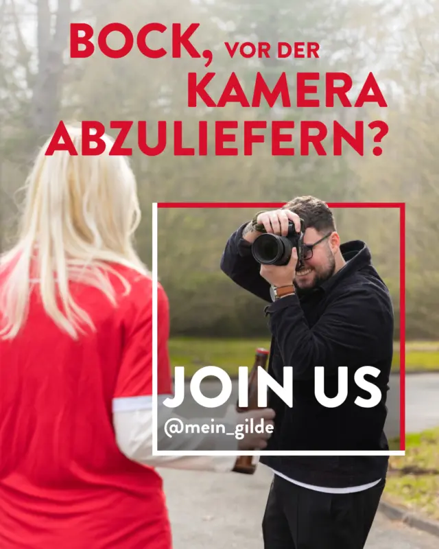 Main Character gesucht. 📸 
Du hast Bock, für uns vor der Kamera zu stehen und neuen Merch vor allen anderen zu tragen? 😍
 
👉 Dann schreib uns eine DM und lass uns quatschen. 
 
#meingilde #modelsgesucht #hannover #fotoshooting #dasgildet