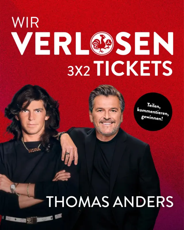 Ein Sommerabend, große Hits und Thomas Anders live! ✨🎶
Ihr wollt dabei sein? Wir verlosen gemeinsam mit @livingconcerts 3x2 Gästelistenplätze. Mitmachen geht ganz einfach:

👥 Eine Person markieren, mit der ihr den Abend genießen wollt
🔁 Beitrag in eurer Story teilen

Auslosung ist am kommenden Dienstag um 15 Uhr. Viel Glück! 🍀

#meingilde #dasgildet #hannover #thomasanders #livingconcerts #landesgartenschau #badnenndorf

Das Gewinnspiel steht in keiner Verbindung zu Meta und wird in keiner Weise von Meta gesponsert, unterstützt oder organisiert.