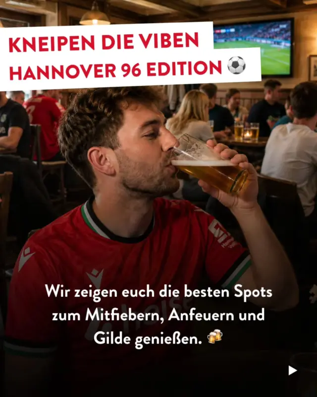 Kneipen, die viben: Hannover 96 Edition ⚽️🍺

Kein Ticket mehr fürs Stadion bekommen oder beim Auswärtsspiel kein Bock, allein vorm Fernseher zu sitzen?

Dann ab in die Kneipe: Hier kommen 10 Spots in Hannover, in denen ihr mitfiebern, fluchen, jubeln und jeden Fast-Treffer kommentieren könnt. 😄

Wo schaut ihr die Spiele am liebsten? 🙌

#meingilde #dasgildet #hannover #brauerei #hannover96 publicviewing
Das Titelbild wurde KI-generiert.