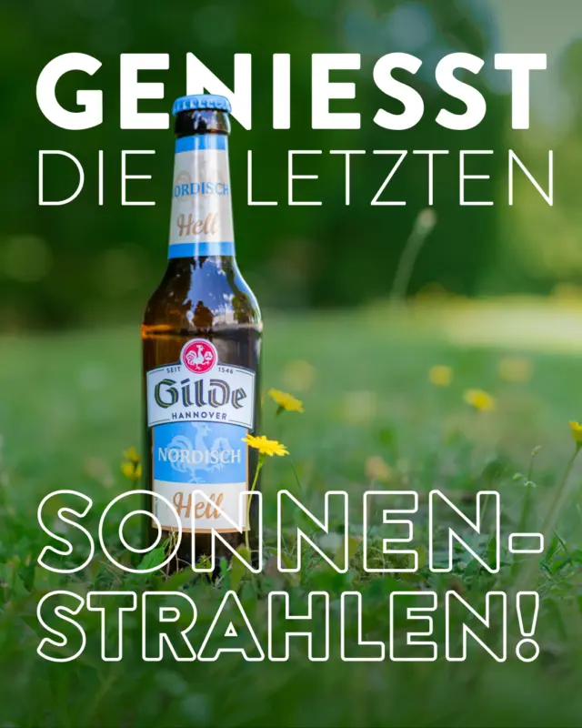 Tust du auch noch so, als wäre Mittwoch nicht offiziell Herbstanfang? ☀️
Verstehen wir. Solange es noch Sonnenstrahlen und warme Tage gibt, nehmen wir sie mit. Also raus mit euch und schmecken lassen! 🍻

PS: Unser Nordisch Hell schmeckt auch ohne Sonne. Aber mit ist schon netter. 😎

#meingilde #dasgildet #hannover #herbst #brauerei